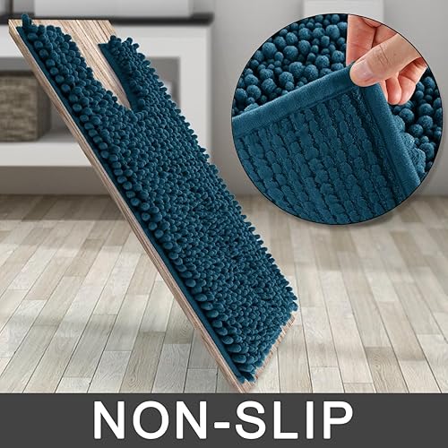 Miniatura 497 de Yimobra - Tapete de baño largo de felpilla, grande de 55.1 x 24 pulgadas, microfibra gruesa, absorbente, extrasuave, antideslizante, peludo, lavable