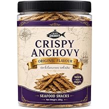 Crispy Anchovy Seafood Snack, High-Protein Ready-to-Eat Crunchy Whole Fish Snack, Baked Crispy Anchovies for Everyday Snacking, 200g Original Flavor