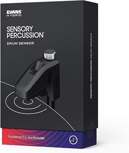 Evans Paquete de expansión de percusión sensorial híbrida, accesorios de percusión sensorial, contiene sensor de tambor, cable TRS, 4 elementos de