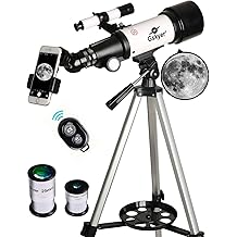 Gskyer Telescope, 70mm Aperture 400mm AZ Mount Astronomical Refracting Telescope for Kids Beginners - Travel Telescope with Carry Bag, Phone Adapter and Wireless Remote.
