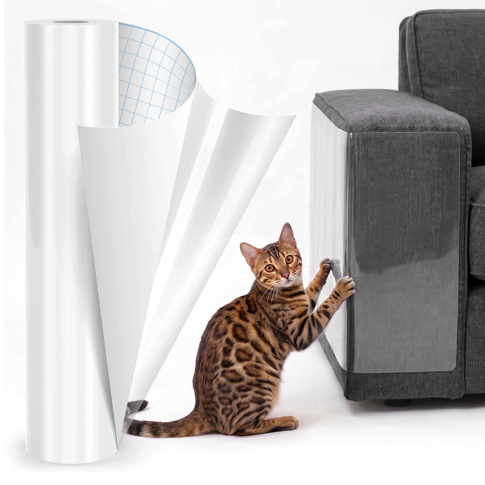 X XBEN Sofa Protectors from Cat, Cat Anti Scratch Tape, Furniture Protector