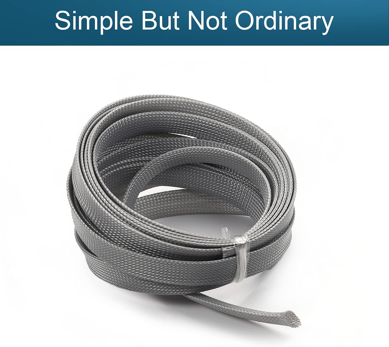 Othmro 5m/16.4ft PET Expandable Braid Cable Sleeving Flexible Wire Mesh Sleeve Grey : Electronics