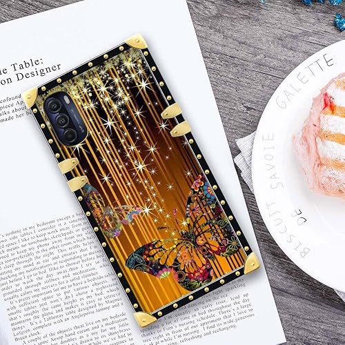 Miniatura 5 de DAIZAG Funda para Moto G 5G 2022, diseño de mariposa, brillante, retro, elegante, decoración dorada, suave, antiarañazos, para niña y mujer, funda