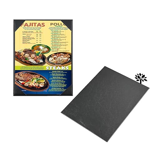 Miniatura 20 de Fundas de cuero para menú con madera fuerte en el interior para 8.5 x 11 pulgadas, fundas de cuero de doble vista para listas de vinos, bebidas