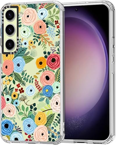 MOSNOVO Buffertech - Funda protectora para Galaxy S23, con impacto de caída de 6.6 pies, antidesprendimiento, TPU transparente a prueba de golpes,