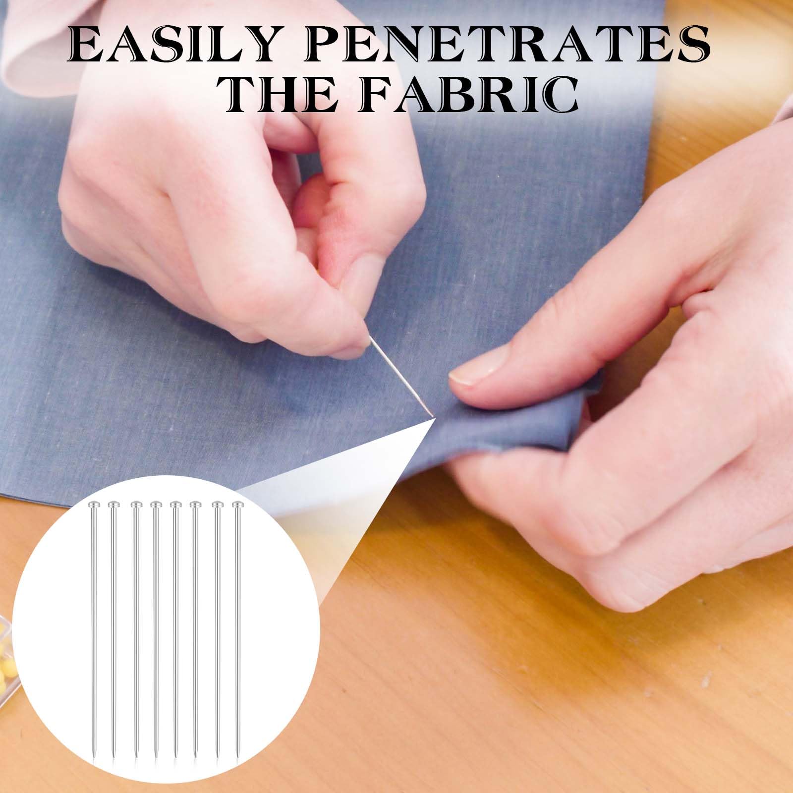 1000 Épingles à Coudre Sans Tête 26 Mm - Acier Inoxydable, Boîte De Rangement, Pour DIY Et Bijoux