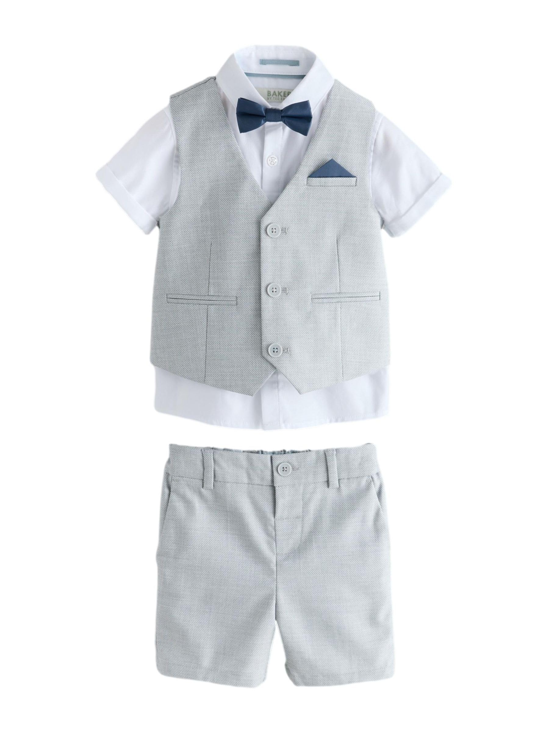 Jungen Hemd, Weste und Shorts im Set