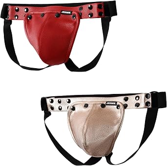 JOCKMAIL Mens Jockstrap Underwear Adjustable Sexy Jock Straps with Detachable Pouch Breathable Sport Underwear 2 Pack