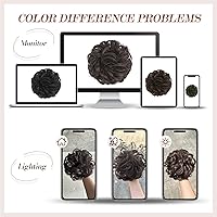 Vista 7 de FESHFEN Pieza de Cabello de Moño Desordenado - Extensiones de Coleteros de Moño de Cabello Ondulado Rizado Elástico Postizos Sintéticos para Mujeres