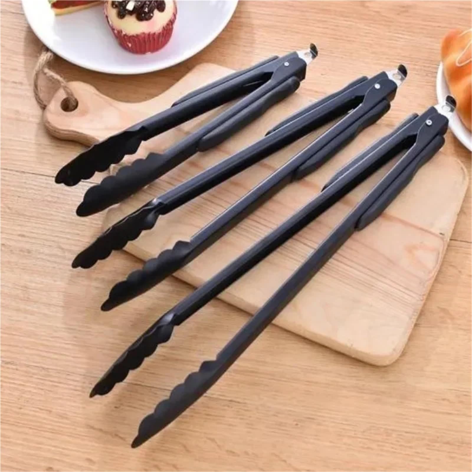 Pinze Da Cucina 3 unids/set de silicona for barbacoa, pinzas for asar, ensalada, pan, pinzas for servir, pinzas antiadherentes for cocina, barbacoa, parrilla, pinzas for cocinar, pinzas for alimentos