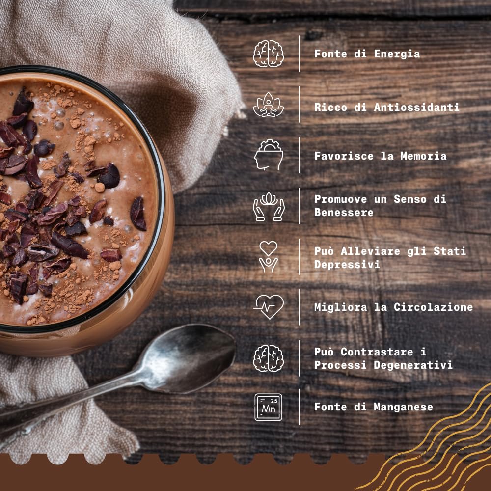 NaturaleBio Cacao Nibs Bio Crudi Alternativa alle Gocce