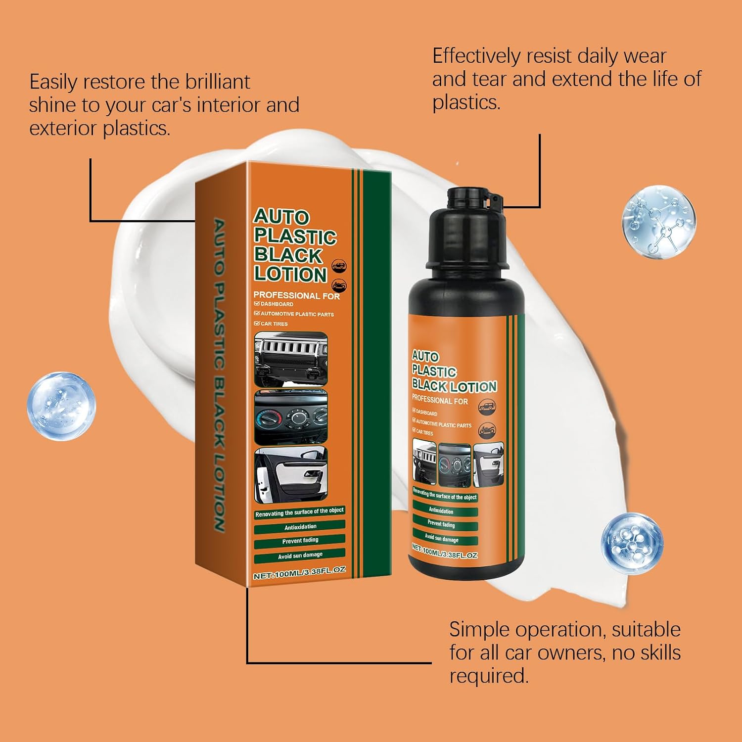 Auto Maintenance Scratch Remover 100ml Dashboard for Enhancing & Safeguarding Interior & Exterior Part Interior