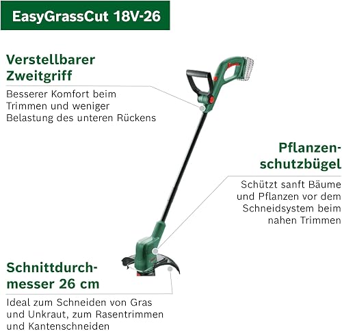 Bosch Cordless Grass Trimmer EasyGrassCut 18V-26 (Without Battery, 18 Volt System, Cutting Diameter: 26 cm, in Carton Packaging) - 3