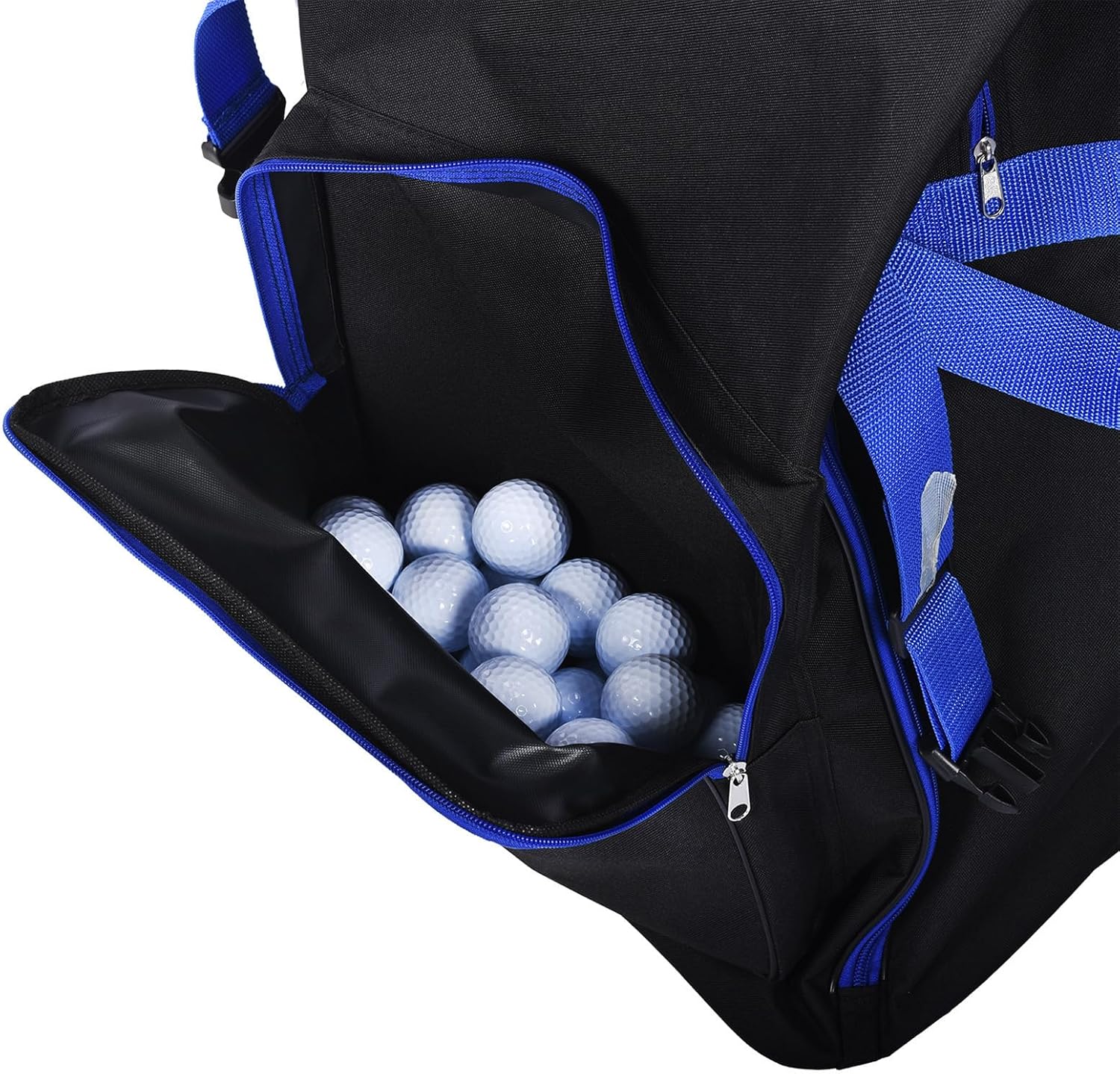 Golf Bag Travel Case Foldable Heavy Duty Nylon with Wheels | Golf Club Travel Case Storage Bag for Men Women Golfer Airplane Car Outdoor Range Practice Training Competition