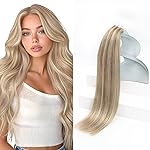 Sunny Hair Blonde Tape in Hair Extensions Human Hair Ash Blonde Highlight Bleach Blonde Hair Extensions Tape in 12 Inch Remy Tape in Txtensions for Women Wedding 20Pcs 30g