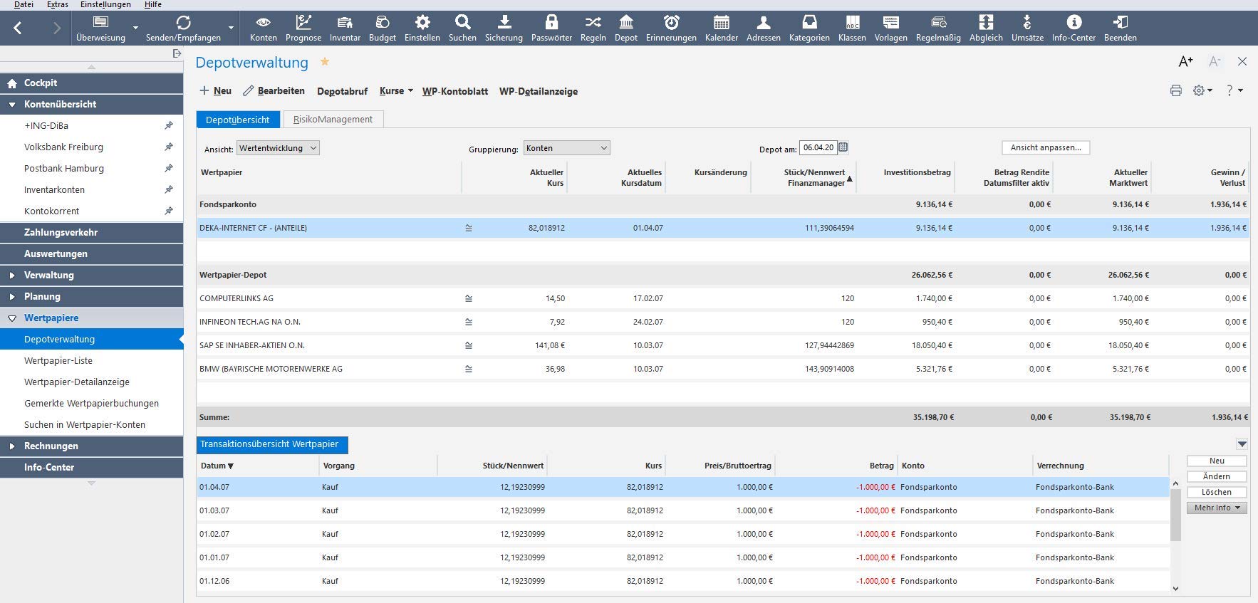 Lexware FinanzManager Deluxe 2022 Buchhaltungs-Software für private Finanzen und Wertpapier-Handel 1 Gerät 1 Jahr PC Disc