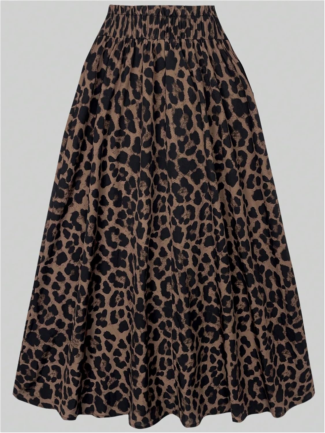 GORGLITTER Women's Leopard Cheetah Print Flowy Maxi Skirt Animal Boho Casual Bow Tie High Waisted Long Skirts 2025 - Image 2