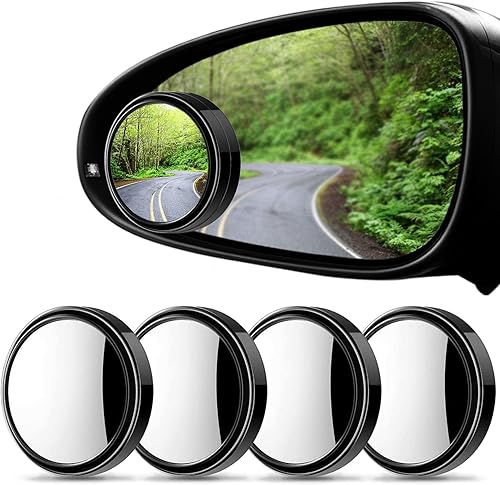 WSSROGY Espejo convexo de punto ciego para automóvil, espejo convexo de vidrio HD de 2 pulgadas, espejo convexo con marco para automóvil, SUV, disponible en Yaxa El Salvador