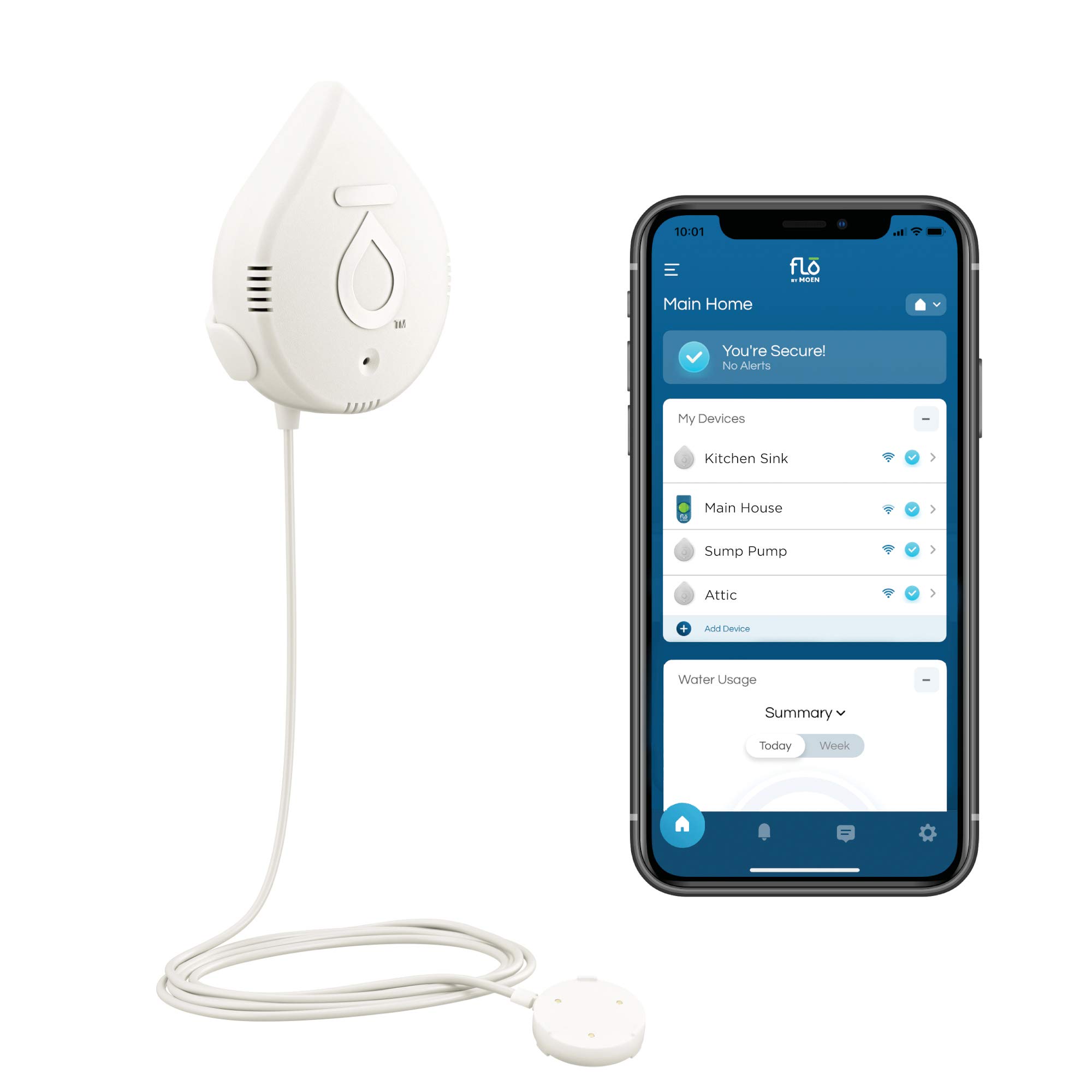Moen920-005 Flo by Moen Smart Water Detector, 3-Pack