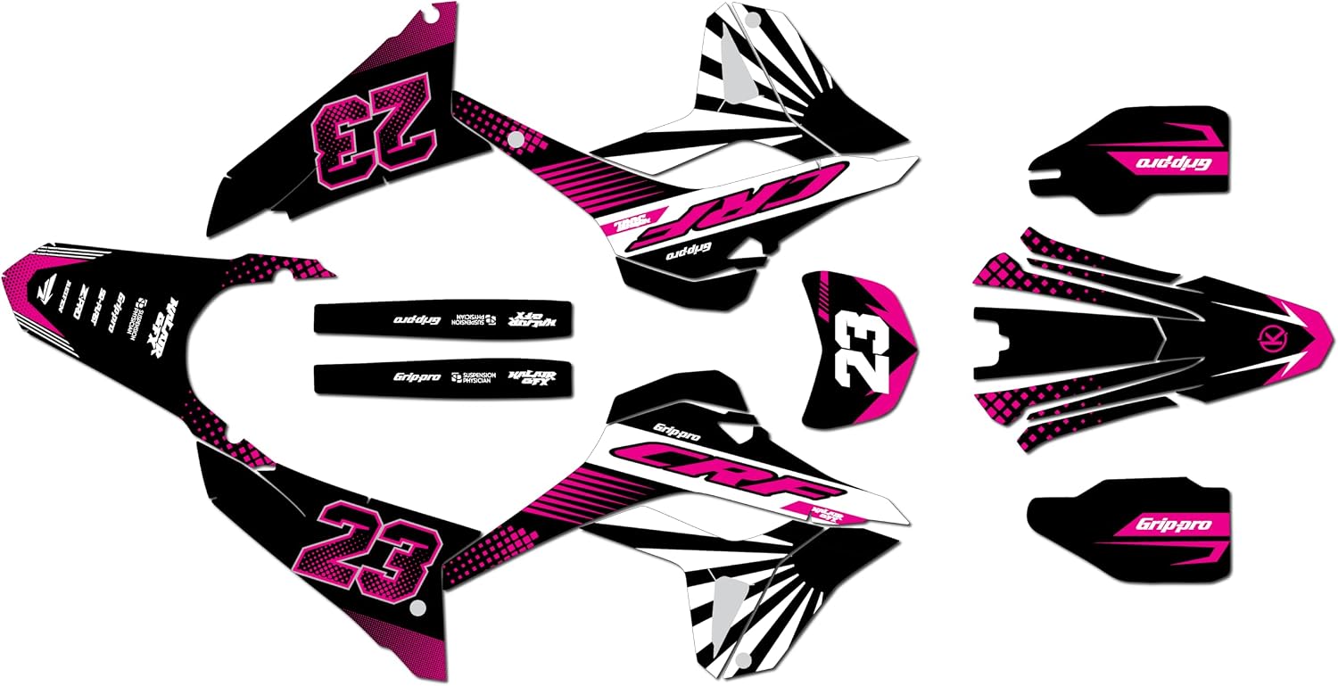 Graphics Kit for Honda CRF 300L (2021+) FH Series Magenta 16 Mil - Dirt bike Custom Racing Graphics Decals Stickers Kit, no-plastics
