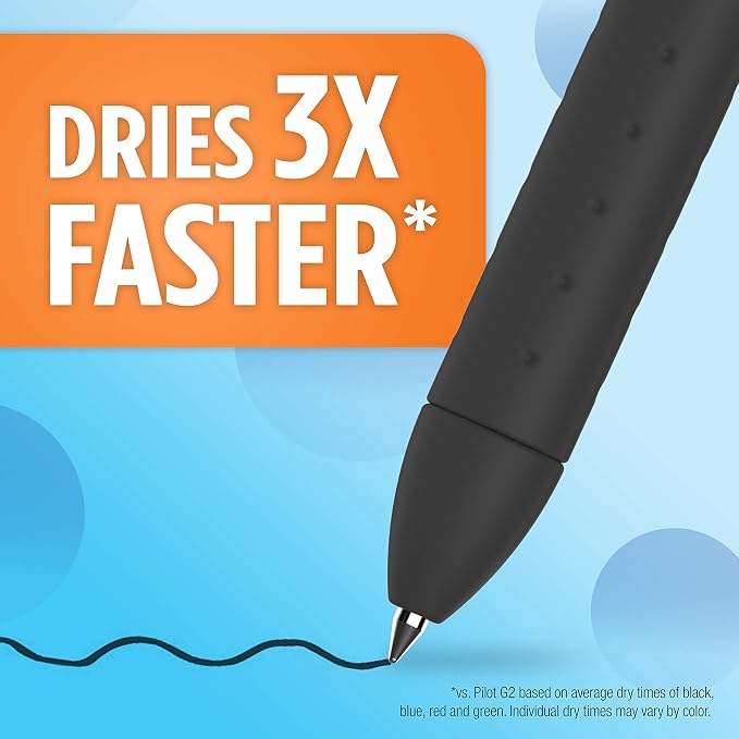 Bolígrafos Paper Mate InkJoy Gel, punta media, tinta negra, pack 12 miniatura 4