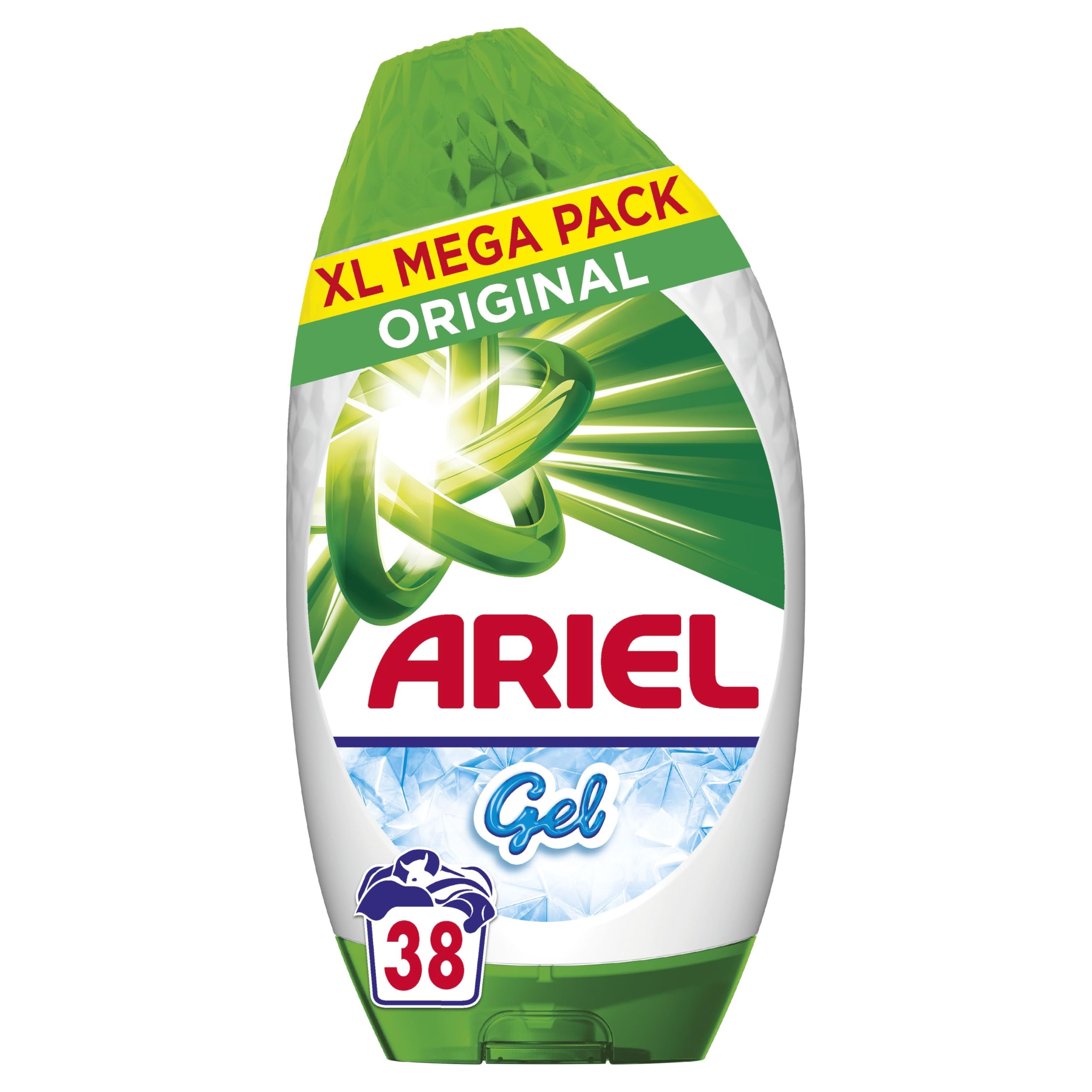 Ariel Washing Liquid Laundry Detergent Gel, 38 Washes, Original, Brrrilliant Stain Removal Even in 15˚C Or 15min