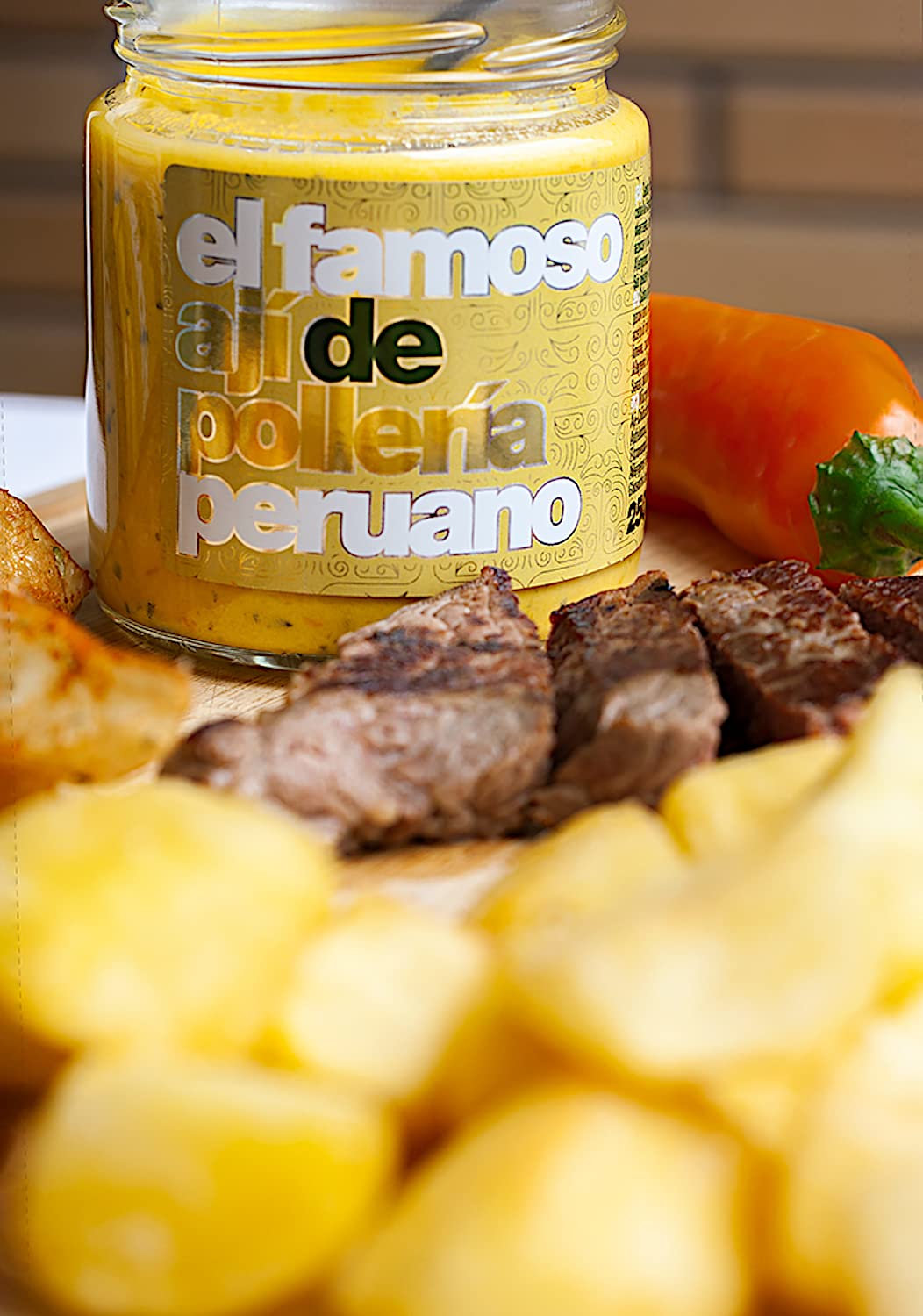 La Sarita Ají de Pollería 250 ml - Ají amarillo con huacatay, sin gluten, vegano