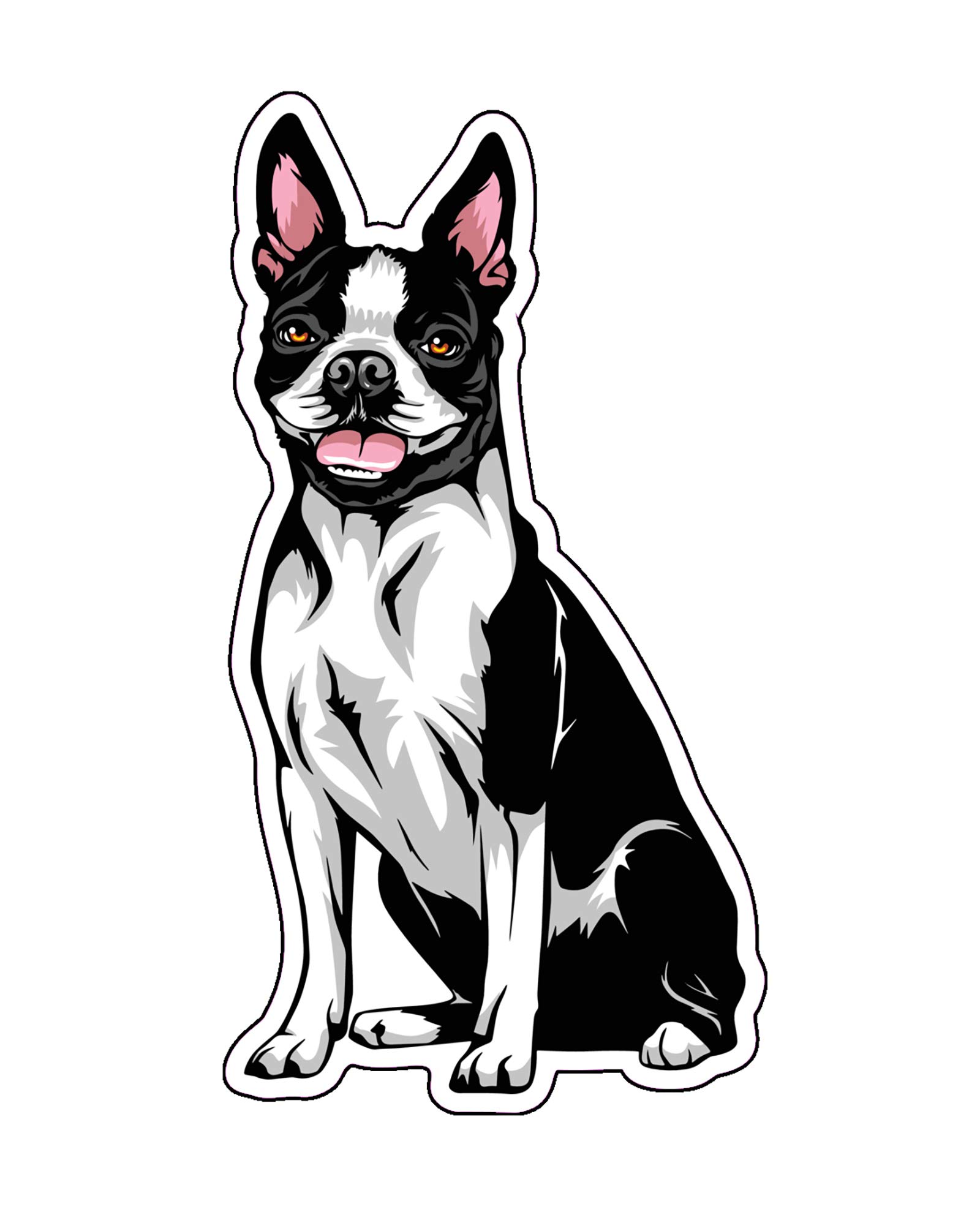 Pegatina para parachoques de perro Boston Terrier para ventanas de coches 3
