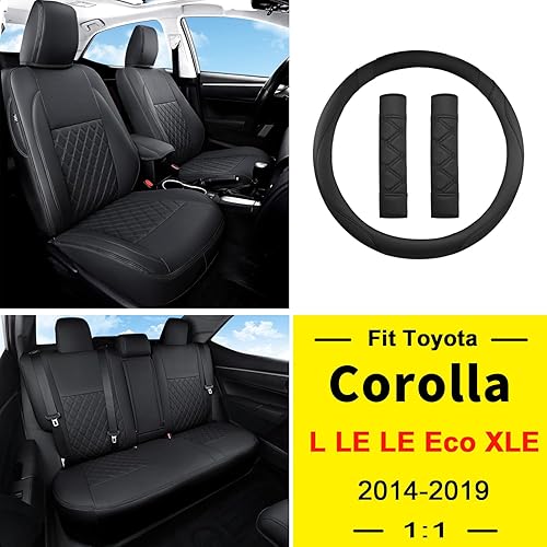 Miniatura 2 de GIANT PANDA Juego completo de fundas de asiento de automóvil personalizadas para Toyota Corolla L LE LE Eco XLE Sedan 2014 2015 2016 2017 2018 2019