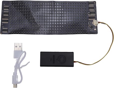 Flexible LED Display, Programmable Digital Sign with RGB Light, App Controlled Versatile Display for Bags Hats Glasses Shoes
