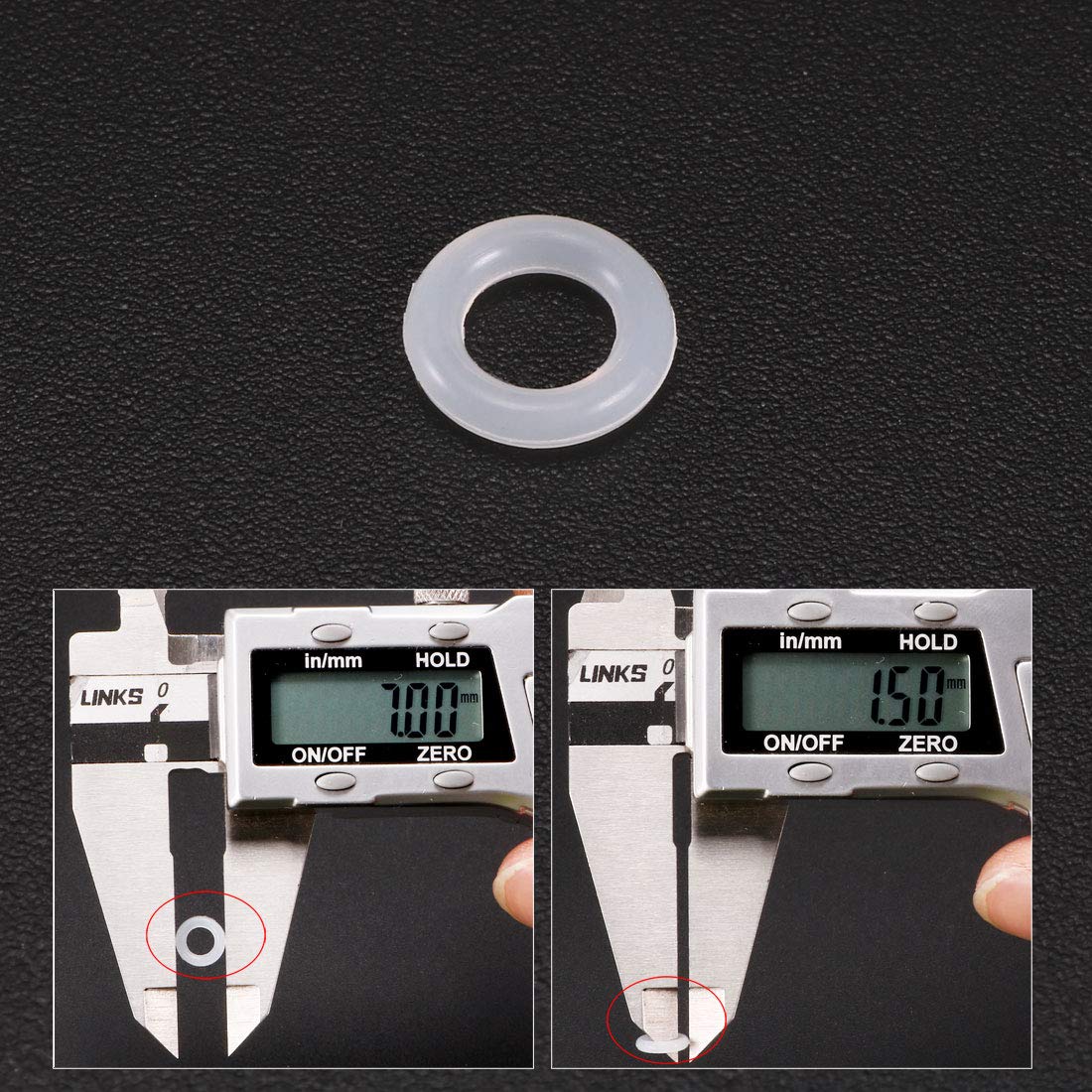 Anelli In Silicone VMQ 31mm OD, 25mm ID, 3mm Larghezza - Pacco Da 10, Bianchi