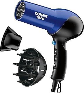 Conair Hair Dryer, 1875W Turbo Blow Dryer with Tourmaline Coating and Ionic Conditioning, Includes Diffuser and Concentrat