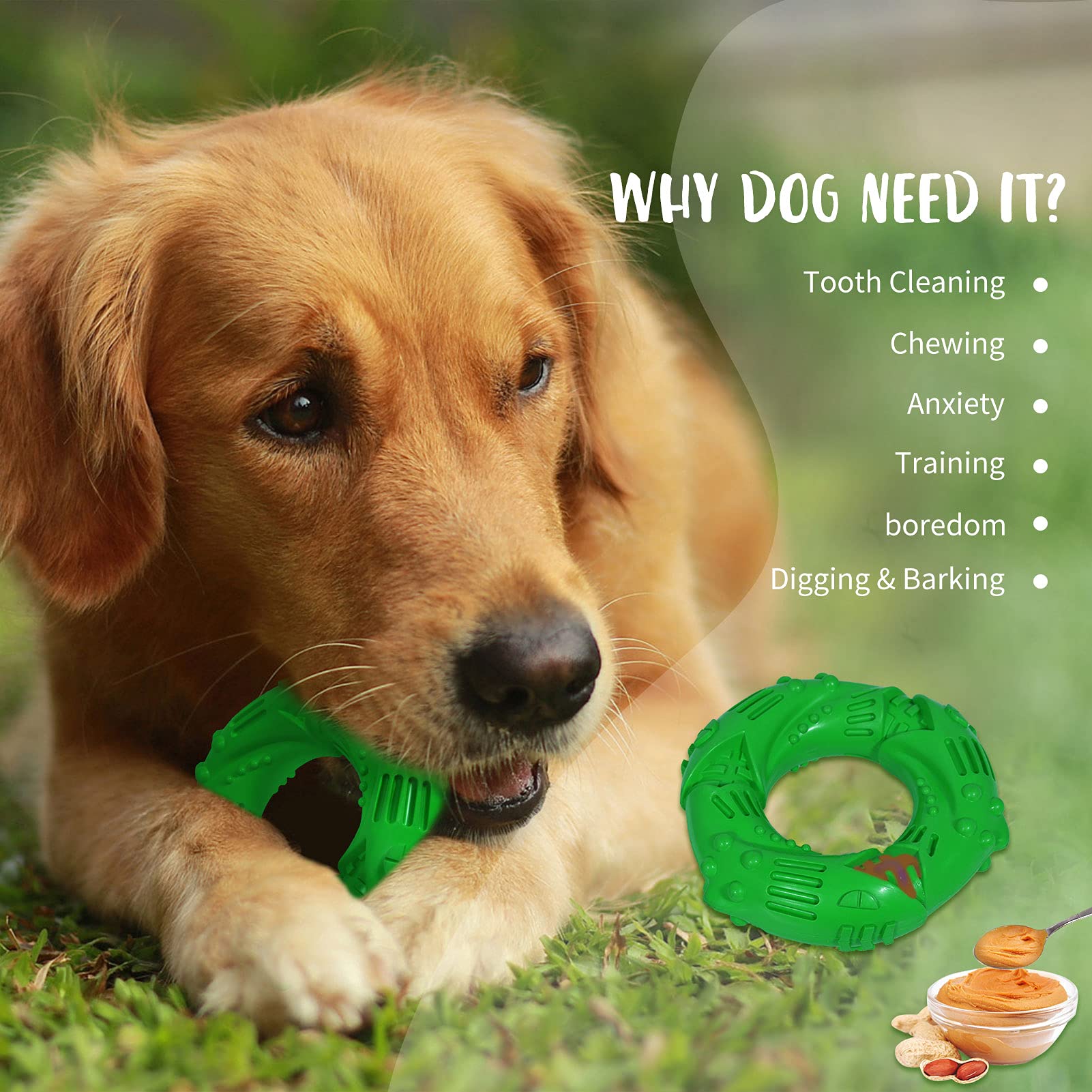 Xerath Dog Chew Toys for Aggressive Chewers/Tough Durable Natural Rubber Puppy Chew Toys/Interactive Training Teething Toys/Designed for Medium to Large Dogs - Image 2