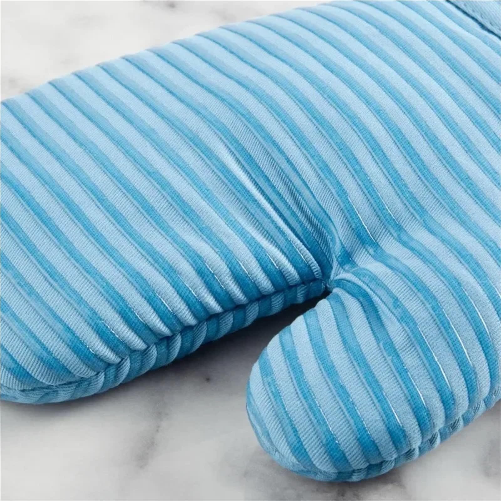 Gants De Four Gant de four matelassé en coton éponge, manique résistant à la chaleur, 16"x26", 7"x13" et 7"x10", velours bleu Pour La Cuisson