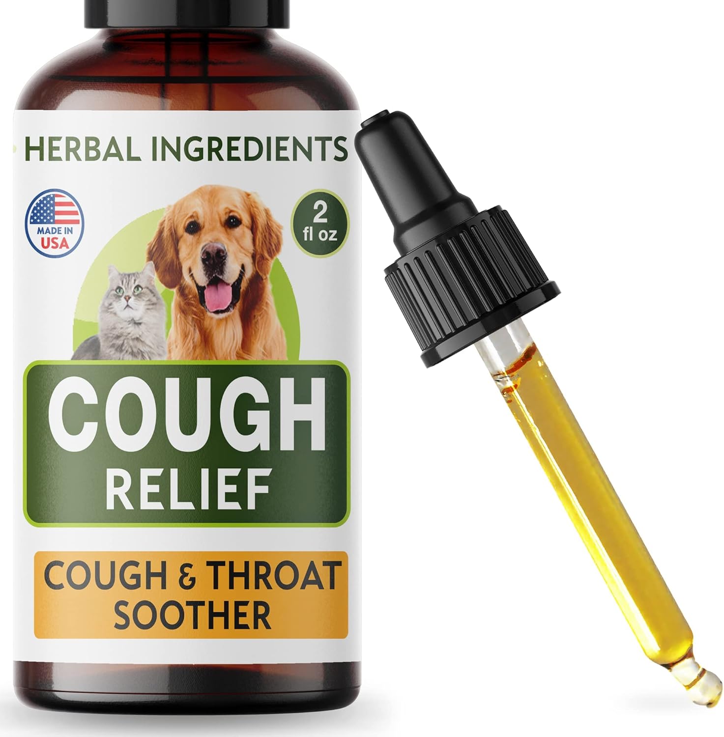 Buy Kennel Cough Herbal Drops For Dogs Cats Cough Relief Throat Soother Homeopathic Respiratory Support Dry Wet Pet Cough And Cat Asthma Sinus Congestion Treatment Made