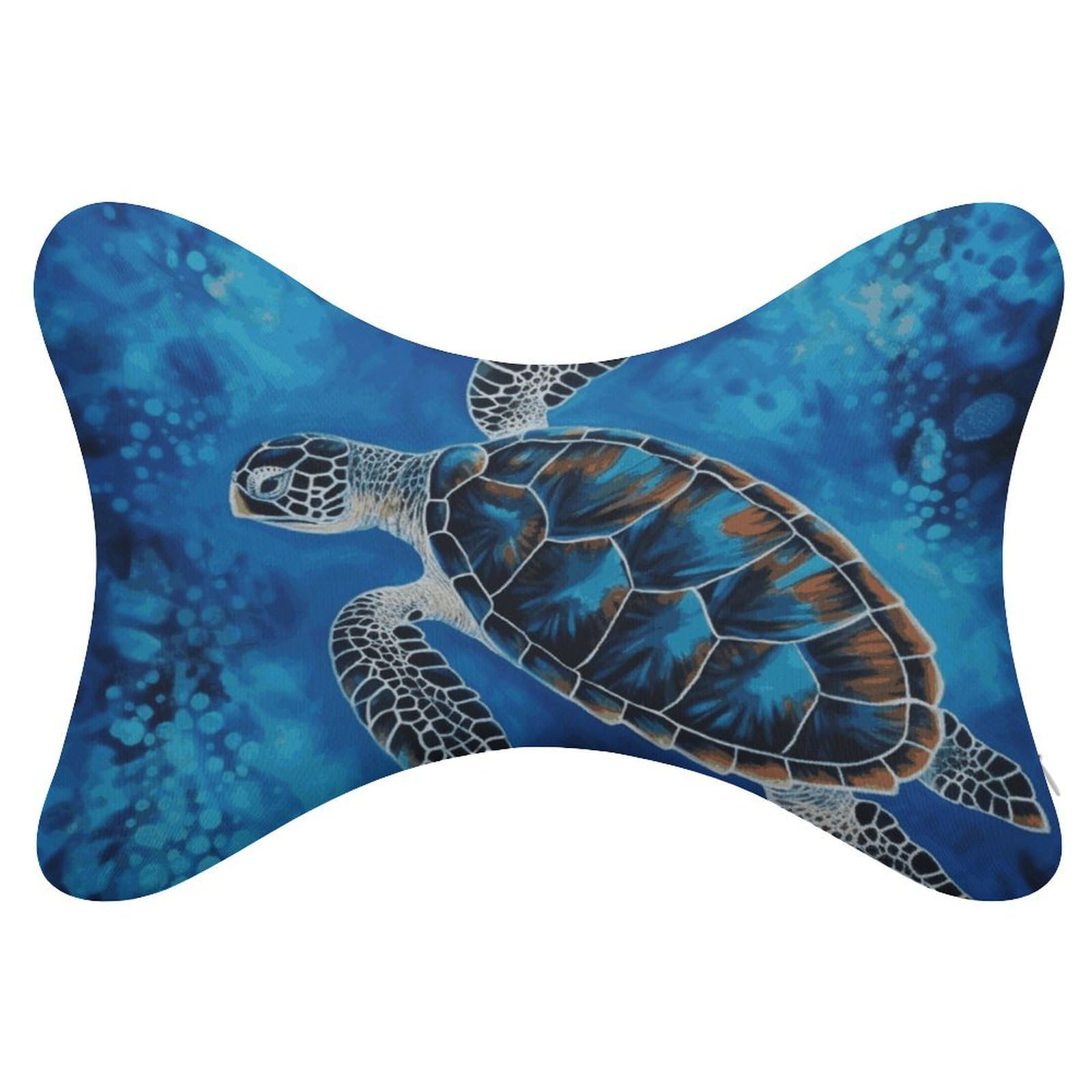 Adfgyerh Style Sea Turtle-Blue Pillow ，Memory Foam Pillow Core，Cushion,Provide Neck Support，Car Pillows For Travel Car Seats And Home Offices.