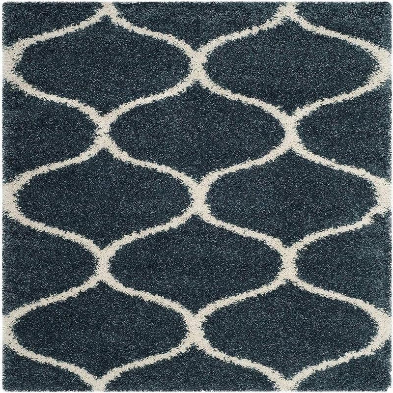 Image of Carpet for Living Room 5X7 FEET Modern Soft Shaggy Carpet Thick, Fluffy & 2 inch Pile Shag Rug for Your Kids Room, Bedroom & Livingroom (Slate Blue Ivory)