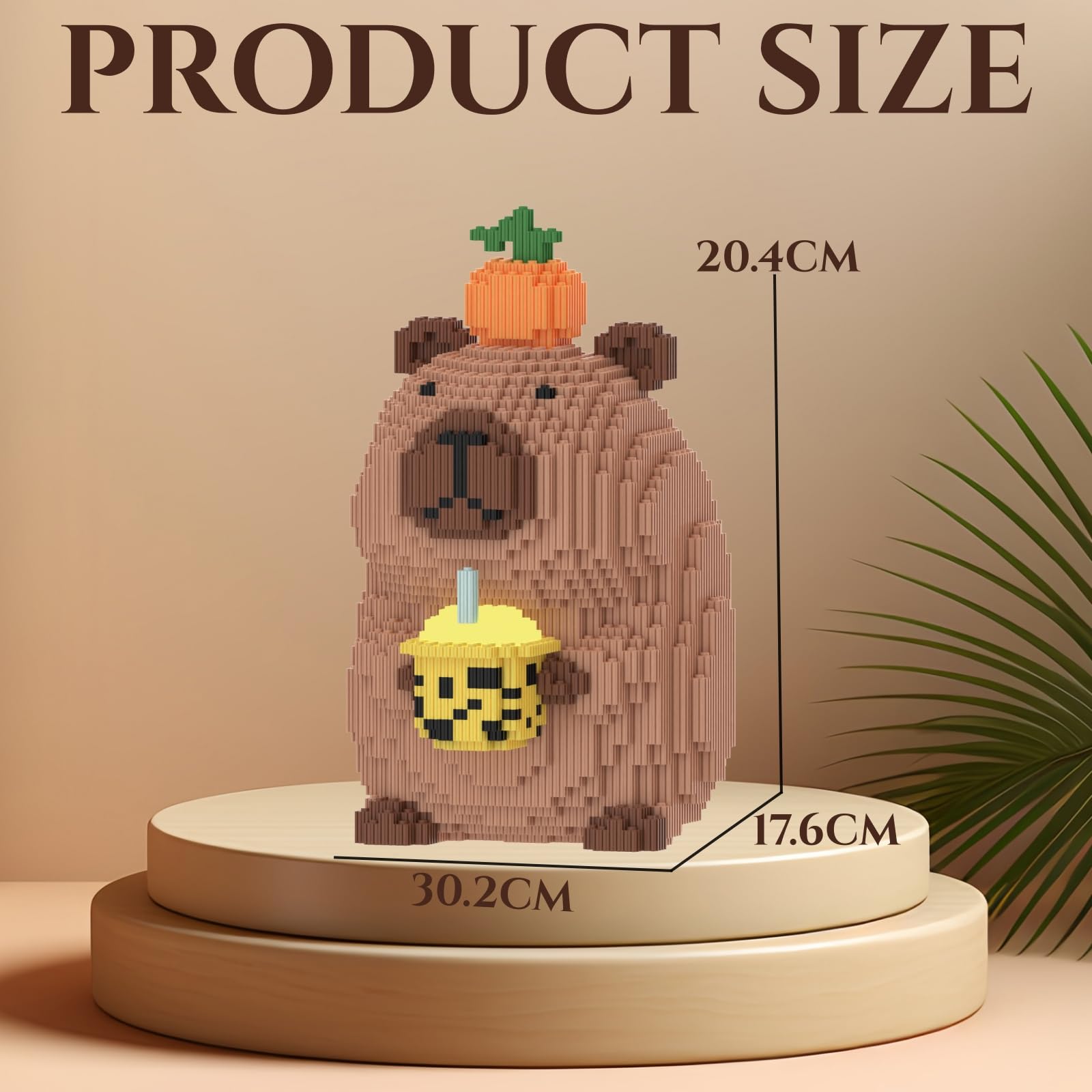 Capybara Micro Bausteine Set, Tier Capybara Mini Klemmbausteine Spielzeug, Tier Mini Bausteine Modell für Heim Büro Dekor, Kreativ Geschenk für Erwachsene (4146 Teile)