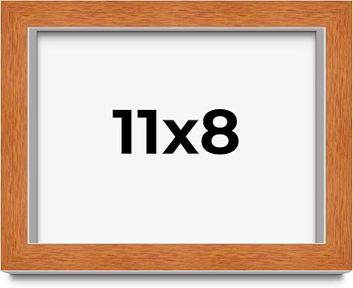 Miniatura 157 de Marco marrón de 18 x 24 pulgadas, marco de madera maciza de nuez de miel, ancho de moldeo de 0.875 pulgadas, profundidad de rabo de 0.875 pulgadas