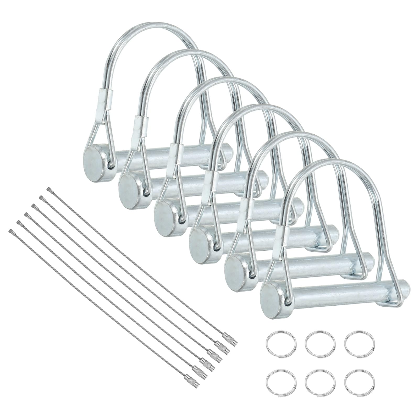 sourcing map Trailer Coupler Pin 5/16" x 3" Locking Pin 6Pcs