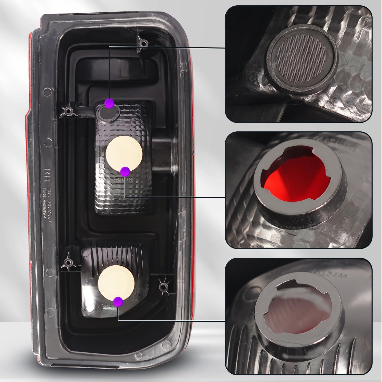 Driver Side Tail Light Compatible with Ford Bronco 2021-2025 OE Factory Style Halogen Model（No Bulb）