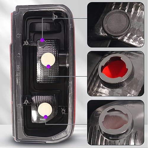 Vista 11 de Luz trasera compatible con Ford Bronco 2021-2025 OE estilo halógeno modelo halógeno de repuesto de la lámpara trasera del lado del conductor