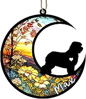 Vista 40 de Memorial personalizado para perro, adorno de Navidad de perro pastor alemán con nombre, razas personalizadas, atrapasador de luz para pérdida