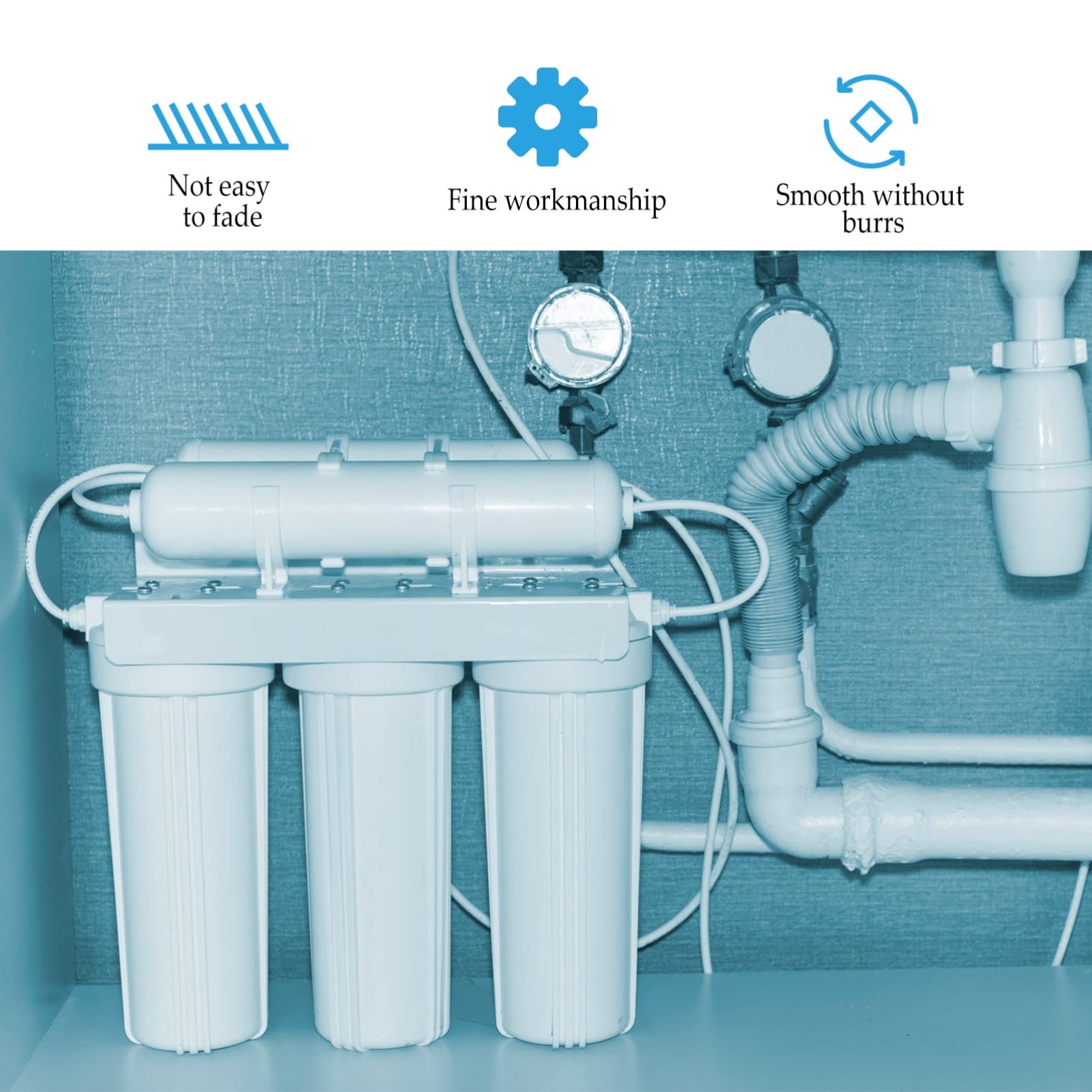 Hemobllo Bouteille Filtrante D’eau 10 Pouces Antidéflagrante en Plastique Pet et Pp, pour Purificateur D’eau la Maison Salle de Bain