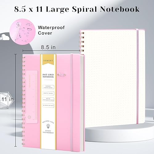 Miniatura 92 de Yoment Cuaderno de espiral con puntos y viñetas de 8.5 x 11 pulgadas, tamaño A4, cuadrícula de puntos grandes, papel de punto grueso de 3.53 oz/m²