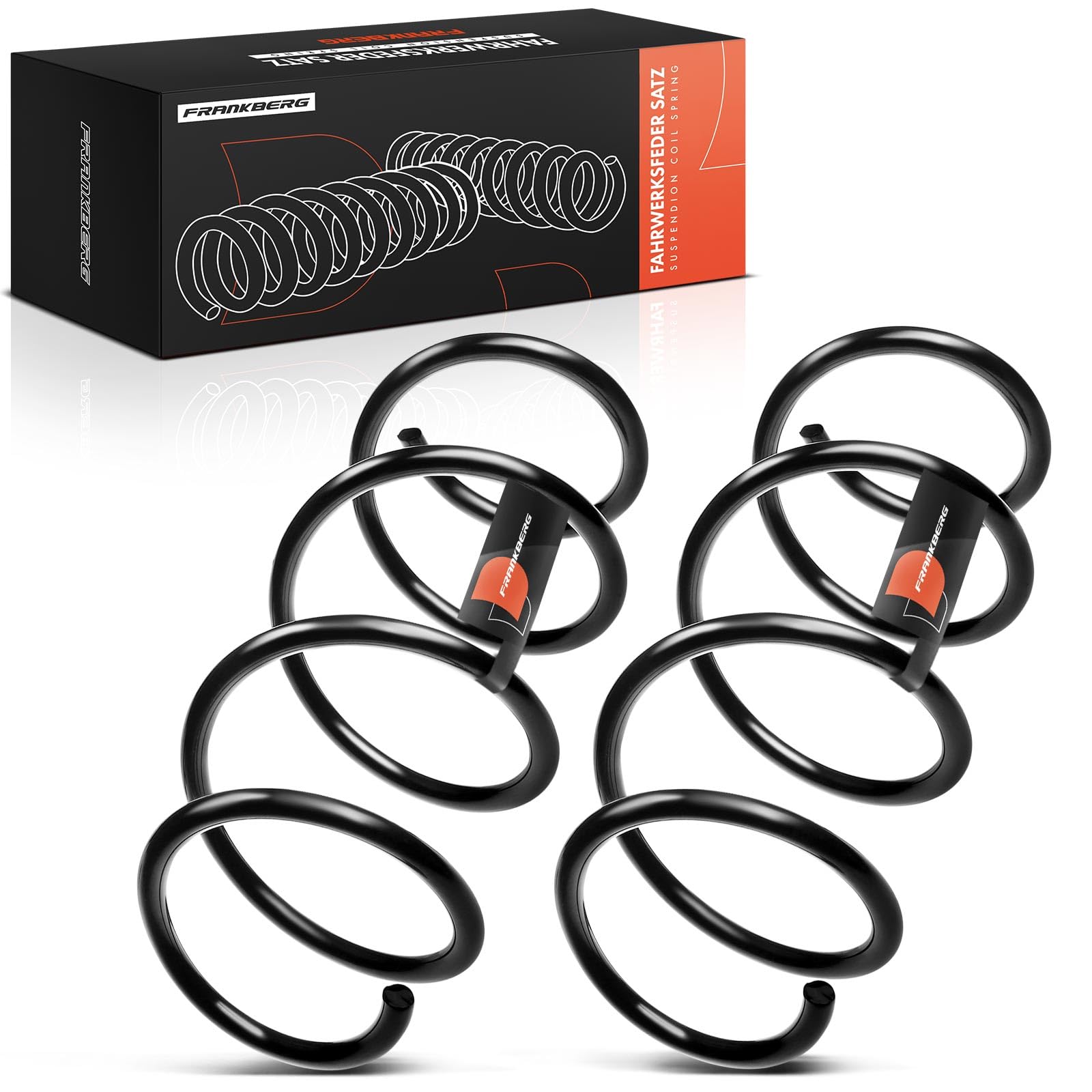 Frankberg 2x Coil Spring Front axle Left Right Compatible with Micra III K12 1.0L 1.2L 1.4L 2003-2010 Replace# 54010AX610