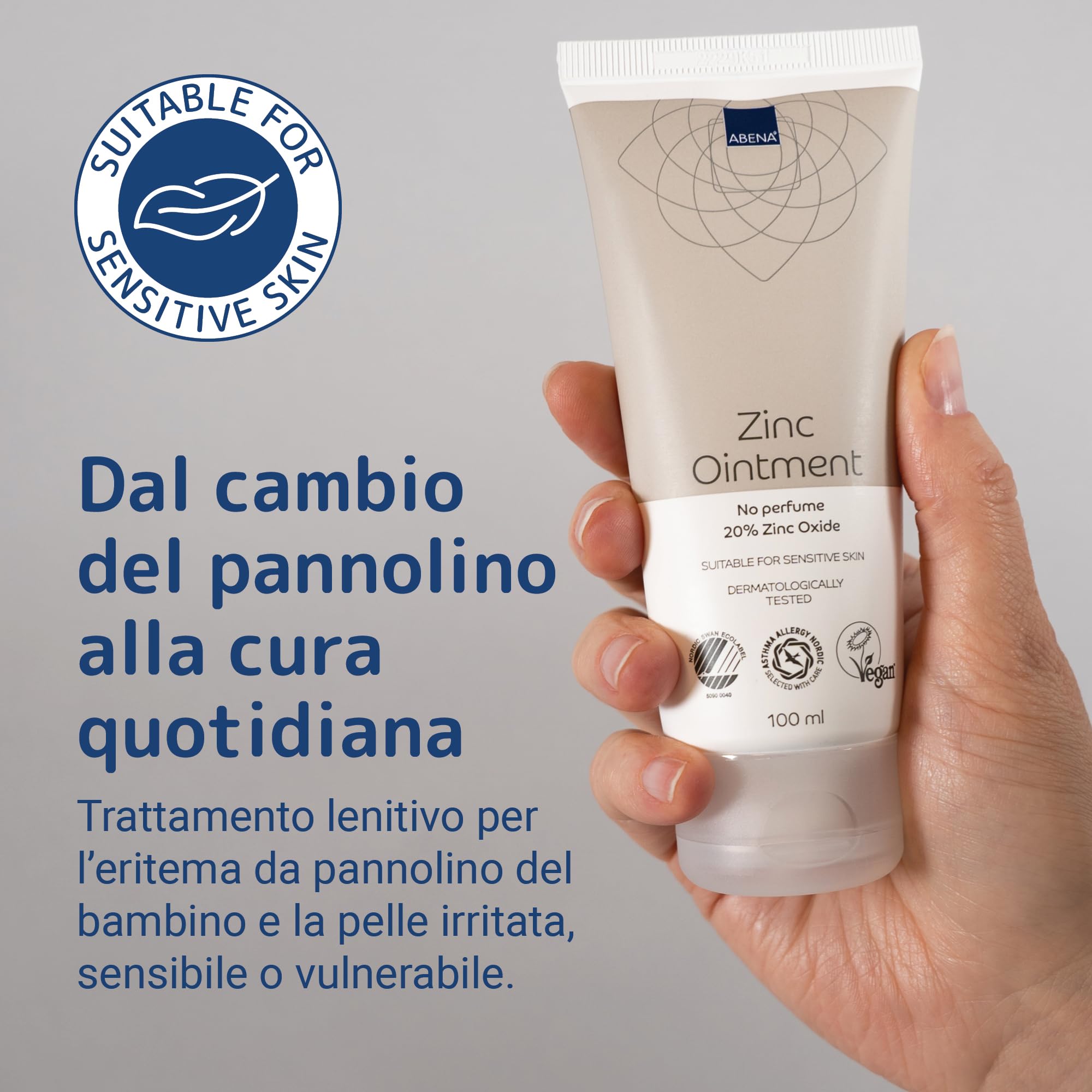 ABENA Zinco unguento 100 ml 20% ossido di zinco barriera protettiva pelle
