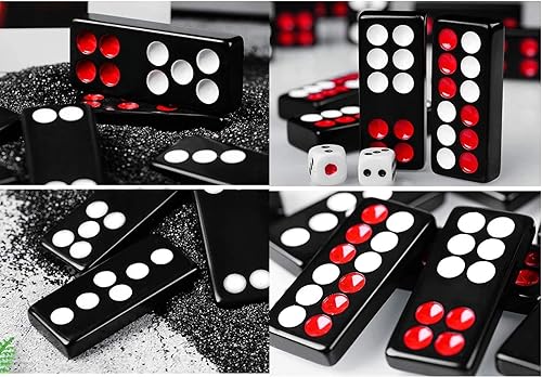 Miniatura 6 de Juego de 32 piezas de azulejos Pai Gow, dominó negro tradicional chino, Pai Gow, póker Pai Gow, el mejor juego de casino divertido juguete para