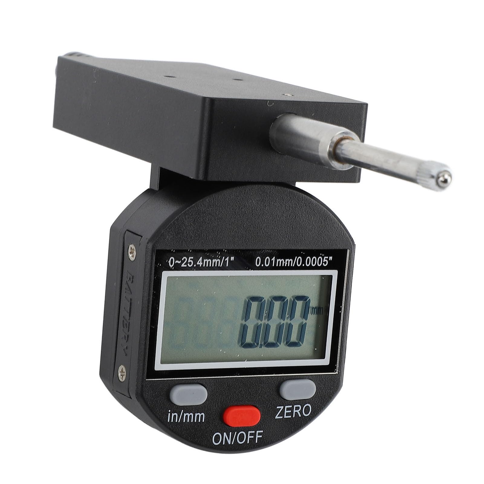 KIMISS Indicador de Dial Digital, Herramienta de Medición Electrónica Vertical de Precisión de 0,0005" para Máquinas CNC y Uso Industrial, Rango de 0-25,4 Mm