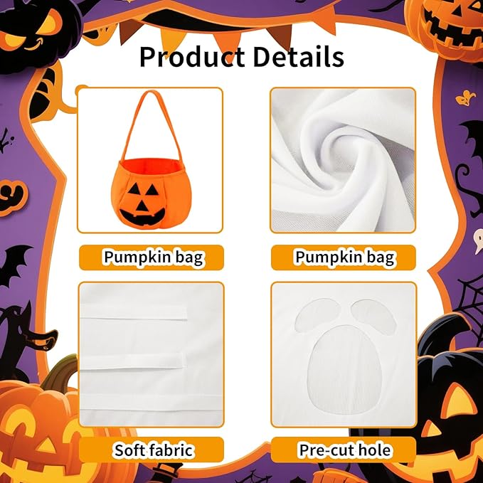 Disfraz de Fantasma para Perro con Bolsa de Calabaza, X-Large miniatura 4